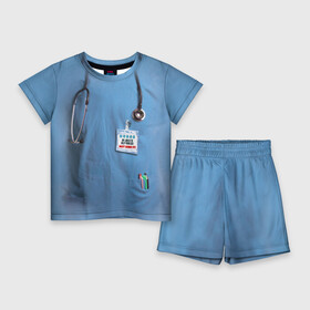 Детский костюм с шортами 3D с принтом Костюм врача в Курске,  |  | больница | врач | градусник | доктор | интерн | клиника | медбрат | медсестра | поликлиника | стетоскоп | фонендоскоп