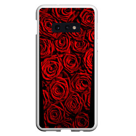 Чехол для Samsung S10E с принтом RED ROSES КРАСНЫЕ РОЗЫ в Курске, Силикон | Область печати: задняя сторона чехла, без боковых панелей | букет | красный | лепестки | модные | полосы | природа | растения | розочки | розы | сад | тренды | цвет | цветы | черный