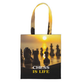 Сумка 3D повседневная с принтом Шахматы - это жизнь в Курске, 100% полиэстер | Плотность: 200 г/м2; Размер: 34×35 см; Высота лямок: 30 см | chess | game | sport | гроссмейстер | закат | игра | интеллект | солнце | спорт | фигура | шахматист | шахматы