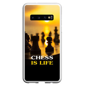 Чехол для Samsung Galaxy S10 с принтом Шахматы - это жизнь в Курске, Силикон | Область печати: задняя сторона чехла, без боковых панелей | chess | game | sport | гроссмейстер | закат | игра | интеллект | солнце | спорт | фигура | шахматист | шахматы