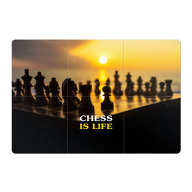 Магнитный плакат 3Х2 с принтом Шахматы - это жизнь в Курске, Полимерный материал с магнитным слоем | 6 деталей размером 9*9 см | chess | game | sport | гроссмейстер | закат | игра | интеллект | солнце | спорт | фигура | шахматист | шахматы