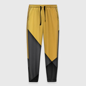 Мужские брюки 3D с принтом Golden-black в Курске, 100% полиэстер | манжеты по низу, эластичный пояс регулируется шнурком, по бокам два кармана без застежек, внутренняя часть кармана из мелкой сетки | 