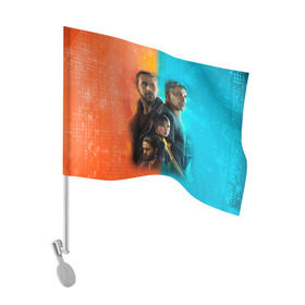 Флаг для автомобиля с принтом Бегущий по лезвию в Курске, 100% полиэстер | Размер: 30*21 см | 2049 | blade runner | bladerunner