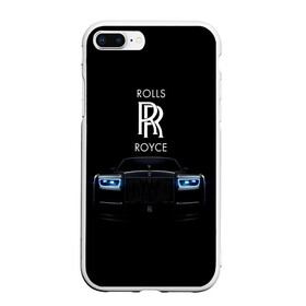 Чехол для iPhone 7Plus/8 Plus матовый с принтом Rolls Royce phantom в Курске, Силикон | Область печати: задняя сторона чехла, без боковых панелей | Тематика изображения на принте: luxury | phantom | rich | rolls royce | rr | авто | автомобили | бренд | известные | логотип | машина | надписи | огни | ролс ройс | роскошь | тень | фары | черный