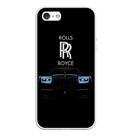 Чехол для iPhone 5/5S матовый с принтом Rolls Royce phantom в Курске, Силикон | Область печати: задняя сторона чехла, без боковых панелей | Тематика изображения на принте: luxury | phantom | rich | rolls royce | rr | авто | автомобили | бренд | известные | логотип | машина | надписи | огни | ролс ройс | роскошь | тень | фары | черный