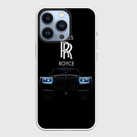 Чехол для iPhone 13 Pro с принтом Rolls Royce phantom в Курске,  |  | luxury | phantom | rich | rolls royce | rr | авто | автомобили | бренд | известные | логотип | машина | надписи | огни | ролс ройс | роскошь | тень | фары | черный