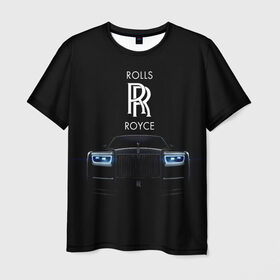 Мужская футболка 3D с принтом Rolls Royce phantom в Курске, 100% полиэфир | прямой крой, круглый вырез горловины, длина до линии бедер | Тематика изображения на принте: luxury | phantom | rich | rolls royce | rr | авто | автомобили | бренд | известные | логотип | машина | надписи | огни | ролс ройс | роскошь | тень | фары | черный