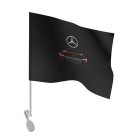 Флаг для автомобиля с принтом Мерседес Будущего в Курске, 100% полиэстер | Размер: 30*21 см | mercedes | марка | машины | мерседес