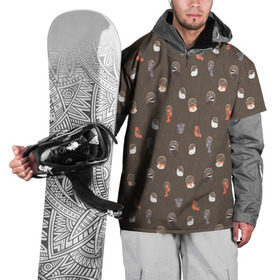 Накидка на куртку 3D с принтом Дупло в Курске, 100% полиэстер |  | бобер | бобр | волк | делка | делочка | енот | зайка | заяц | лиса | скунс