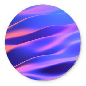 Коврик круглый с принтом Water Colors в Курске, резина и полиэстер | круглая форма, изображение наносится на всю лицевую часть | абстракция | вода.цветные | волны | краски | море | радужные | розовый | синий | фиолетовый | цвет | цвета | яркие