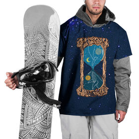 Накидка на куртку 3D с принтом Звёздные часы в Курске, 100% полиэстер |  | звезды | кит | космос | плеяды | пространство | созвездие | часы