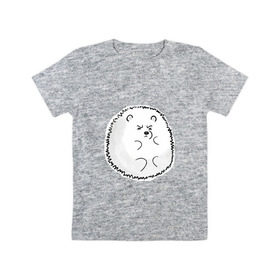 Детская футболка хлопок с принтом Ёжик в Курске, 100% хлопок | круглый вырез горловины, полуприлегающий силуэт, длина до линии бедер | ежик