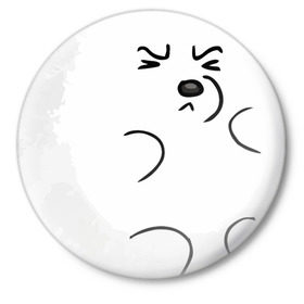 Значок с принтом Ёжик в Курске,  металл | круглая форма, металлическая застежка в виде булавки | Тематика изображения на принте: ежик
