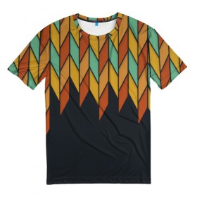 Мужская футболка 3D с принтом Перья птицы из Вальхаллы в Курске, 100% полиэфир | прямой крой, круглый вырез горловины, длина до линии бедер | геометрия | красивая | перья | фигуры