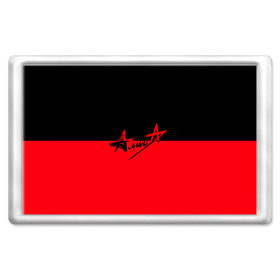 Магнит 45*70 с принтом Флаг группа Алиса в Курске, Пластик | Размер: 78*52 мм; Размер печати: 70*45 | алиса | группа | красный | рок | черный
