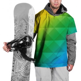 Накидка на куртку 3D с принтом Colored wall в Курске, 100% полиэстер |  | геометрия | квадрат | текстура | цветной