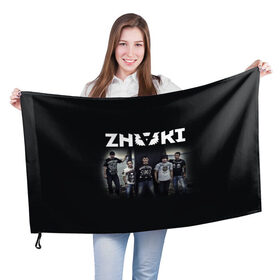 Флаг 3D с принтом ZNAKI в Курске, 100% полиэстер | плотность ткани — 95 г/м2, размер — 67 х 109 см. Принт наносится с одной стороны | бутусов | знак | знаки | рок | телефонистки | фея | юзленко