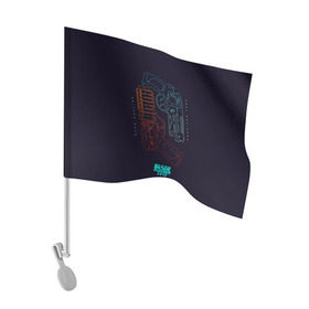 Флаг для автомобиля с принтом Blade Runner 2049 в Курске, 100% полиэстер | Размер: 30*21 см | 2049 | blade runner | bladerunner
