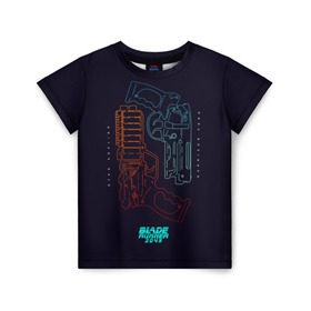 Детская футболка 3D с принтом Blade Runner 2049 в Курске, 100% гипоаллергенный полиэфир | прямой крой, круглый вырез горловины, длина до линии бедер, чуть спущенное плечо, ткань немного тянется | Тематика изображения на принте: 2049 | blade runner | bladerunner