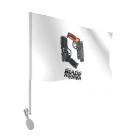 Флаг для автомобиля с принтом Бегущий по лезвию 2049 в Курске, 100% полиэстер | Размер: 30*21 см | 2049 | blade runner | bladerunner