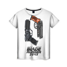 Женская футболка 3D с принтом Бегущий по лезвию 2049 в Курске, 100% полиэфир ( синтетическое хлопкоподобное полотно) | прямой крой, круглый вырез горловины, длина до линии бедер | 2049 | blade runner | bladerunner