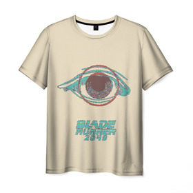 Мужская футболка 3D с принтом Бегуший по лезвию минимализм в Курске, 100% полиэфир | прямой крой, круглый вырез горловины, длина до линии бедер | 2049 | blade runner | bladerunner