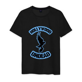 Мужская футболка хлопок с принтом Эмблема Hollywood Undead в Курске, 100% хлопок | прямой крой, круглый вырез горловины, длина до линии бедер, слегка спущенное плечо. | Тематика изображения на принте: charlie scene | danny | funny man | hollywood | j dog | johnny 3 tears | undead | альтернативный | андед | голивуд | голливудская | группа | кранккор | метал | нежить | ню | реп | рок | рэп | рэпкор