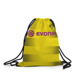 Рюкзак-мешок 3D с принтом Borussia Dortmund в Курске, 100% полиэстер | плотность ткани — 200 г/м2, размер — 35 х 45 см; лямки — толстые шнурки, застежка на шнуровке, без карманов и подкладки | borussia | borussia dortmund | боруссия дортмунд | спорт | футбол