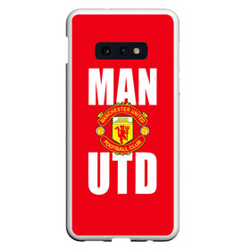 Чехол для Samsung S10E с принтом Manchester United в Курске, Силикон | Область печати: задняя сторона чехла, без боковых панелей | англия | болельщик | манчестер юнайтед | премьер лига | фанат | футбол | футболист