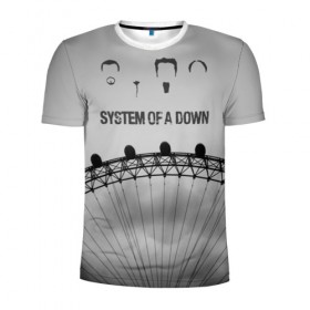 Мужская футболка 3D спортивная с принтом system of a down в Курске, 100% полиэстер с улучшенными характеристиками | приталенный силуэт, круглая горловина, широкие плечи, сужается к линии бедра | system of a down | рок | система