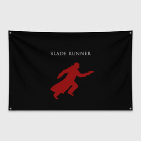Флаг-баннер с принтом Blade Runner в Курске, 100% полиэстер | размер 67 х 109 см, плотность ткани — 95 г/м2; по краям флага есть четыре люверса для крепления | 2049 | blade runner | bladerunner