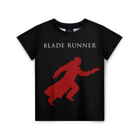 Детская футболка 3D с принтом Blade Runner в Курске, 100% гипоаллергенный полиэфир | прямой крой, круглый вырез горловины, длина до линии бедер, чуть спущенное плечо, ткань немного тянется | Тематика изображения на принте: 2049 | blade runner | bladerunner