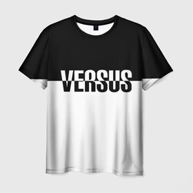 Мужская футболка 3D с принтом VERSUS в Курске, 100% полиэфир | прямой крой, круглый вырез горловины, длина до линии бедер | Тематика изображения на принте: battle | hip hip | rap | versus | батл | версус | реп | хип хоп