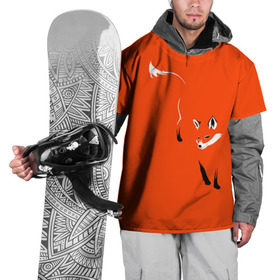 Накидка на куртку 3D с принтом Лисица в Курске, 100% полиэстер |  | зверь | лис | лиса | лисица | лисонька | рыжая | хищник