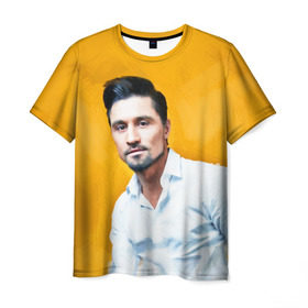 Мужская футболка 3D с принтом Билан в Курске, 100% полиэфир | прямой крой, круглый вырез горловины, длина до линии бедер | Тематика изображения на принте: дима билан | певец | поп музыка