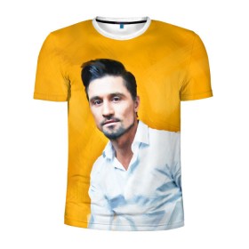 Мужская футболка 3D спортивная с принтом Билан в Курске, 100% полиэстер с улучшенными характеристиками | приталенный силуэт, круглая горловина, широкие плечи, сужается к линии бедра | дима билан | певец | поп музыка