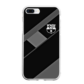 Чехол для iPhone 7Plus/8 Plus матовый с принтом FC Barcelona gray collection в Курске, Силикон | Область печати: задняя сторона чехла, без боковых панелей | fc barcelona | мяч | спорт | футбол | чеппионат