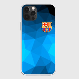 Чехол для iPhone 12 Pro с принтом FC Barcelona polygon 2018 в Курске, силикон | область печати: задняя сторона чехла, без боковых панелей | fc barcelona | мяч | спорт | футбол | чеппионат 