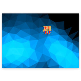 Поздравительная открытка с принтом FC Barcelona polygon 2018 в Курске, 100% бумага | плотность бумаги 280 г/м2, матовая, на обратной стороне линовка и место для марки
 | fc barcelona | мяч | спорт | футбол | чеппионат 