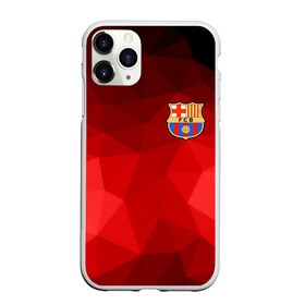 Чехол для iPhone 11 Pro матовый с принтом FC Barcelona red polygon 2018 в Курске, Силикон |  | fc barcelona | мяч | спорт | футбол | чеппионат