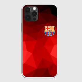 Чехол для iPhone 12 Pro Max с принтом FC Barcelona red polygon 2018 в Курске, Силикон |  | fc barcelona | мяч | спорт | футбол | чеппионат