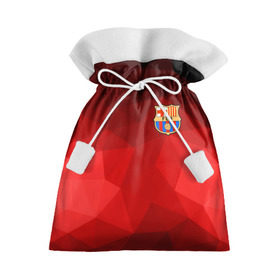 Подарочный 3D мешок с принтом FC Barcelona red polygon 2018 в Курске, 100% полиэстер | Размер: 29*39 см | fc barcelona | мяч | спорт | футбол | чеппионат