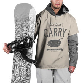 Накидка на куртку 3D с принтом The Real Carry - Pan Protectio в Курске, 100% полиэстер |  | Тематика изображения на принте: battlegrounds | playerunknowns | pubg | пубг | сковородка