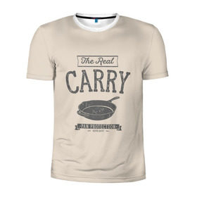 Мужская футболка 3D спортивная с принтом The Real Carry - Pan Protectio в Курске, 100% полиэстер с улучшенными характеристиками | приталенный силуэт, круглая горловина, широкие плечи, сужается к линии бедра | battlegrounds | playerunknowns | pubg | пубг | сковородка