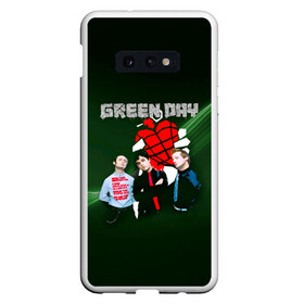 Чехол для Samsung S10E с принтом Группа Green Day в Курске, Силикон | Область печати: задняя сторона чехла, без боковых панелей | american idiot | green day | альтернативный | билли джо армстронг | грин дей | группа | зелёный день | майк дёрнт | музыка | надпись | панк | поп | поппанк | рок | тре кул