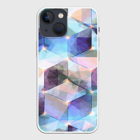 Чехол для iPhone 13 mini с принтом Световые грани в Курске,  |  | abstraction | polygon | абстракция | грани | полигоны
