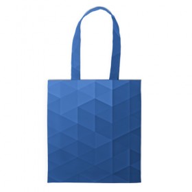 Сумка 3D повседневная с принтом trianse blue в Курске, 100% полиэстер | Плотность: 200 г/м2; Размер: 34×35 см; Высота лямок: 30 см | abstraction | абстракция | геометрия | грани | полигоны | сочетания | треугольники