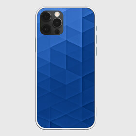 Чехол для iPhone 12 Pro Max с принтом trianse blue в Курске, Силикон |  | abstraction | абстракция | геометрия | грани | полигоны | сочетания | треугольники