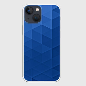 Чехол для iPhone 13 mini с принтом trianse blue в Курске,  |  | Тематика изображения на принте: abstraction | абстракция | геометрия | грани | полигоны | сочетания | треугольники