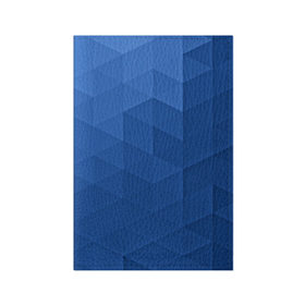 Обложка для паспорта матовая кожа с принтом trianse blue в Курске, натуральная матовая кожа | размер 19,3 х 13,7 см; прозрачные пластиковые крепления | Тематика изображения на принте: abstraction | абстракция | геометрия | грани | полигоны | сочетания | треугольники